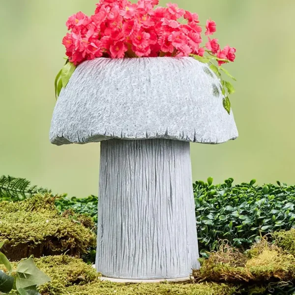 Mushroom Planter Gray Large Medium or Small Garden - Image 2